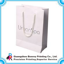 Bolsa de papel para compras de proveedores de Guangzhou con asa de transporte